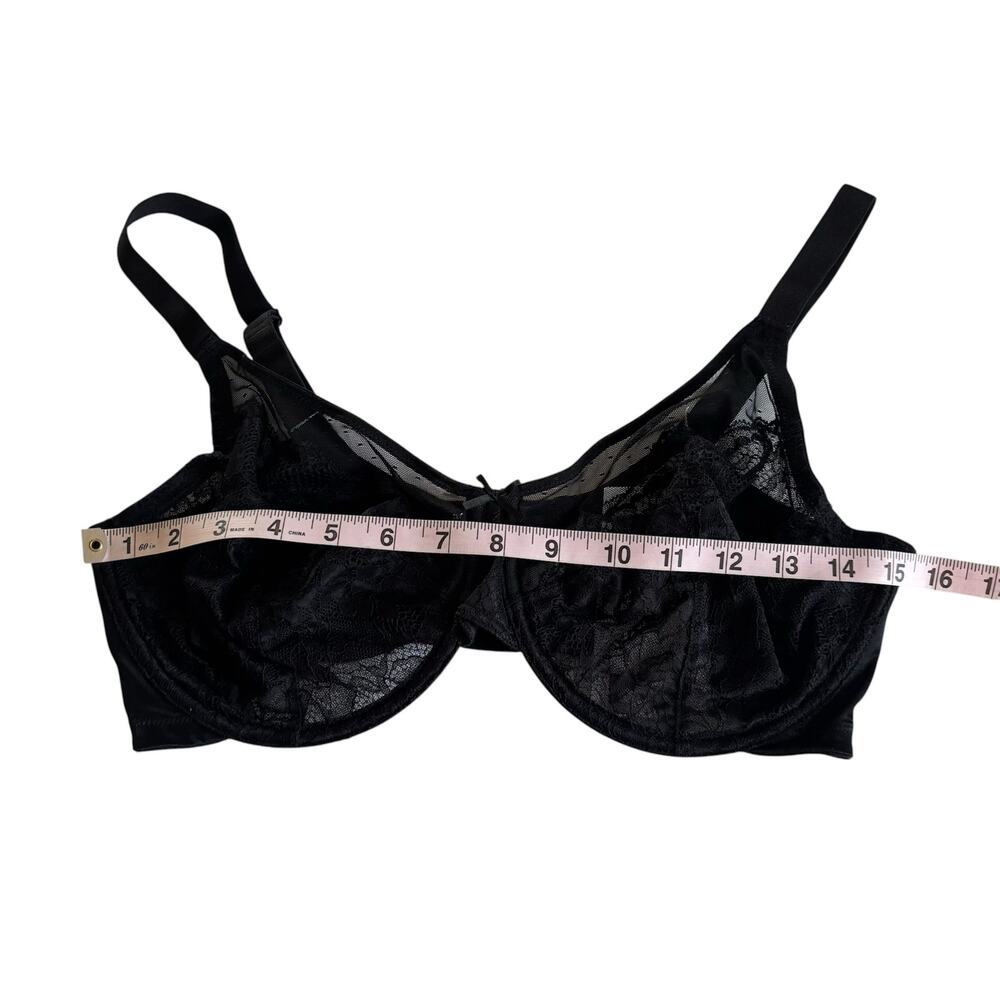 HSIA Enchante Black Lace Soft Mesh Underwire Bra Women's Size 36DDD NWT Lingerie - Picture 4 of 8